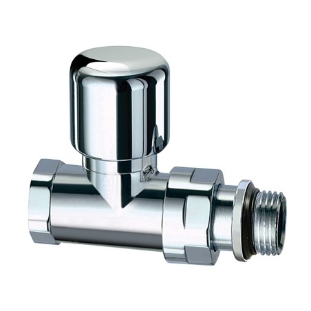 Far 0183 12P valvola termostatizzabile lucida-cromata diritta attacco tubo ferro serie TOPFAR 1/2"