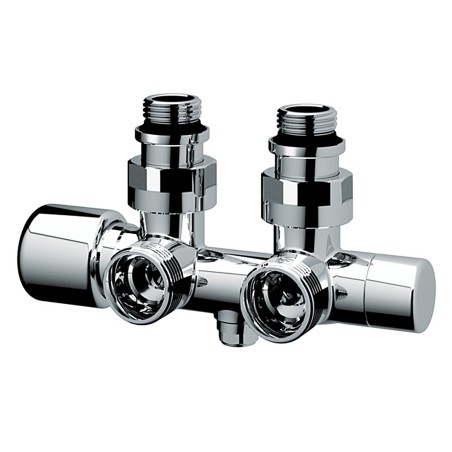 Far 0263 valvola MONO-BITUBO termostatizzabile lucida-cromata a squadra serie TOPFAR 3/4" EUROKONUS