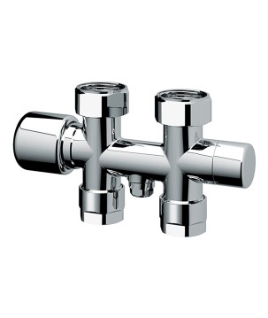 Far 0267 valvola MONO-BITUBO termostatizzabile lucida-cromata diritta serie TOPFAR attacchi 24x19