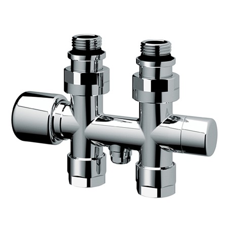 Far 0269 valvola MONO-BITUBO termostatizzabile lucida-cromata diritta serie TOPFAR attacchi 24x19