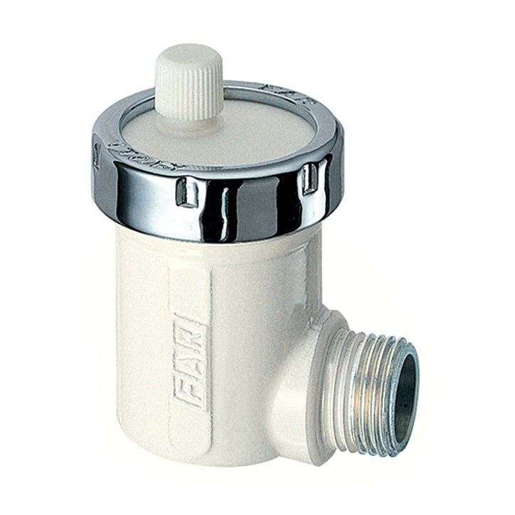 Far 0305 12 valvola automatica sfogo aria bianca-cromata a squadra con attacco M 1/2" Far 0305 12 valvola automatica sfogo aria bianca-cromata a squadra con attacco M 1/2"