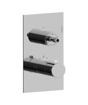 Fratelli Frattini 55712SV2 parte esterna visibile miscelatore incasso doccia termostatico 2 vie piastra ottone