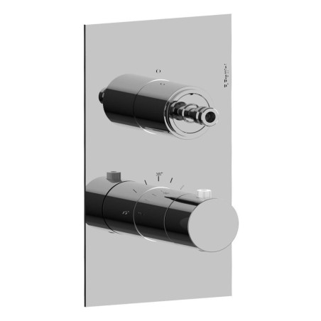 Fratelli Frattini 55712SV2 parte esterna visibile miscelatore incasso doccia termostatico 2 vie piastra ottone