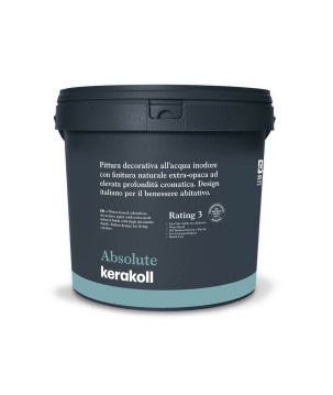 Kerakoll ABSOLUTE pittura decorativa all’acqua inodore con finitura naturale extra-opaca ad elevata profondità cromatica