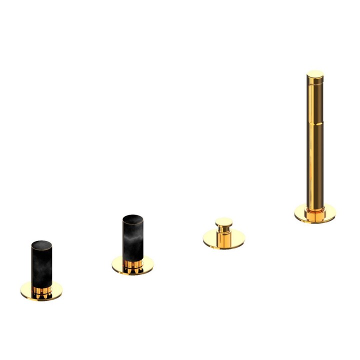 Fratelli Frattini 12028ANP batteria per bordo vasca senza bocca con deviatore e doccia estraibile serie PEPE M STYLE Fratelli Frattini 12028ANP batteria per bordo vasca senza bocca con deviatore e doccia estraibile serie PEPE M STYLE