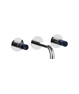 Fratelli Frattini 12036BL batteria lavabo a parete senza scarico completo serie PEPE M STYLE