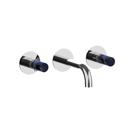 Fratelli Frattini 12036BL batteria lavabo a parete senza scarico completo serie PEPE M STYLE