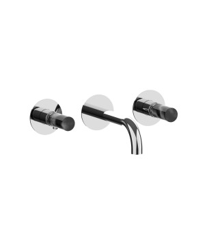 Fratelli Frattini 12036NP batteria lavabo a parete senza scarico completo serie PEPE M STYLE