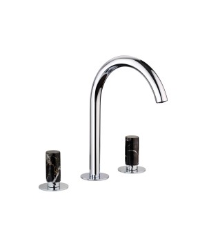 Fratelli Frattini 12068NP batteria lavabo con bocca alta fissa senza scarico serie PEPE M STYLE