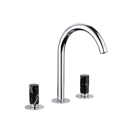 Fratelli Frattini 12068NP batteria lavabo con bocca alta fissa senza scarico serie PEPE M STYLE