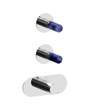 Fratelli Frattini 12760V2BL parte esterna visibile incasso termostatico collettore 2 vie serie PEPE M STYLE