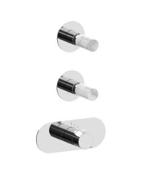 Fratelli Frattini 12760V2BM parte esterna visibile incasso termostatico collettore 2 vie serie PEPE M STYLE
