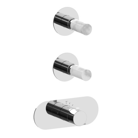 Fratelli Frattini 12760V2BM parte esterna visibile incasso termostatico collettore 2 vie serie PEPE M STYLE