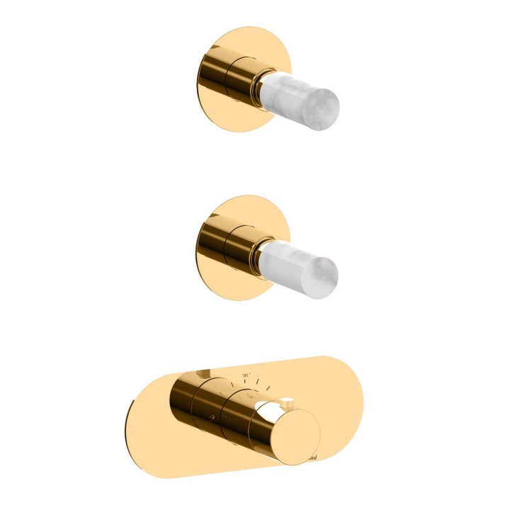 Fratelli Frattini 12760V2BM parte esterna visibile incasso termostatico collettore 2 vie serie PEPE M STYLE Fratelli Frattini 12760V2BM parte esterna visibile incasso termostatico collettore 2 vie serie PEPE M STYLE