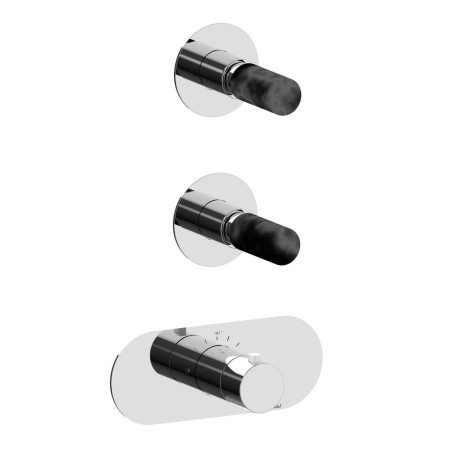 Fratelli Frattini 12760V2NP parte esterna visibile incasso termostatico collettore 2 vie serie PEPE M STYLE