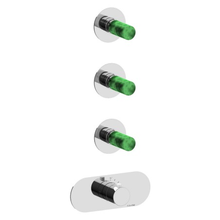 Fratelli Frattini 12760V3VM parte esterna visibile incasso termostatico collettore 3 vie serie PEPE M STYLE