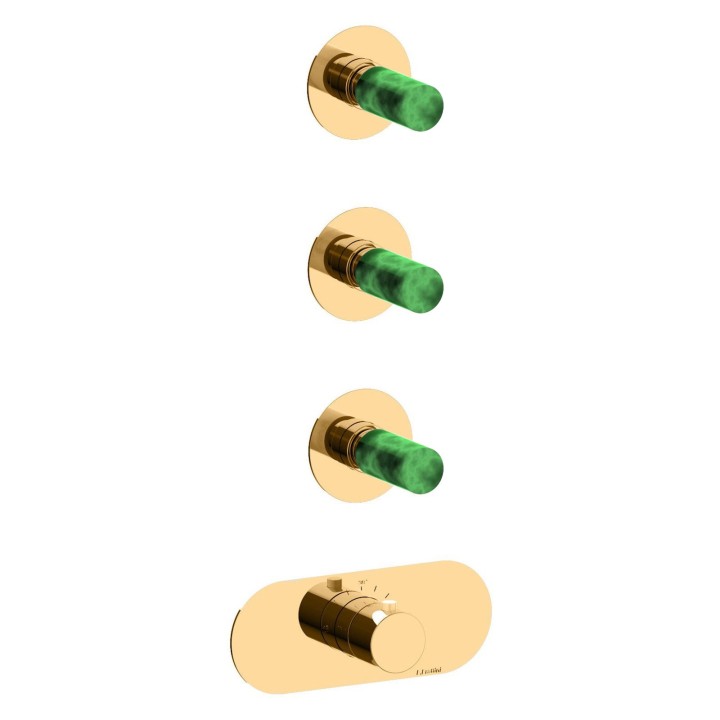 Fratelli Frattini 12760V3VM parte esterna visibile incasso termostatico collettore 3 vie serie PEPE M STYLE Fratelli Frattini 12760V3VM parte esterna visibile incasso termostatico collettore 3 vie serie PEPE M STYLE