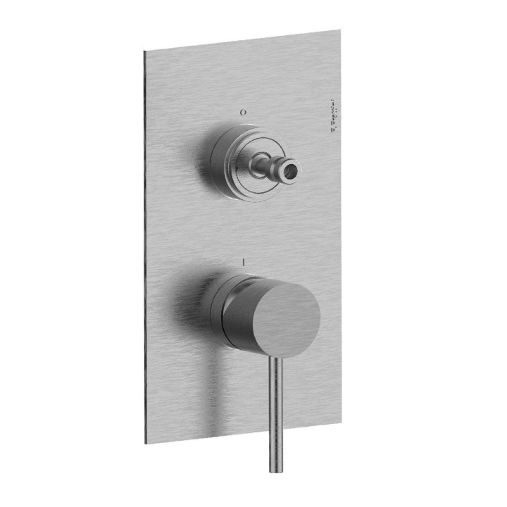 Fratelli Frattini 69523SV2 parte esterna visibile monocomando incasso con deviatore a dischi ceramici 2 vie serie PEPE XLS 316