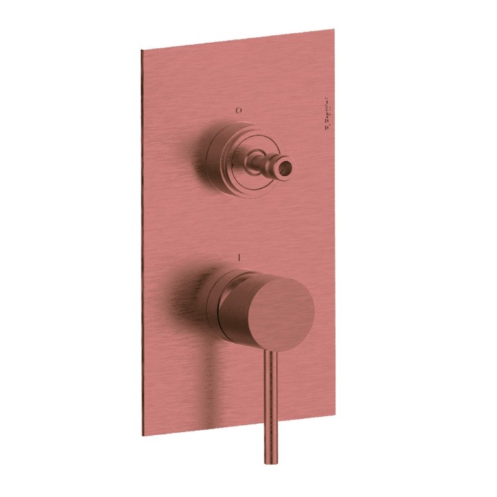Fratelli Frattini 69523SV3 parte esterna visibile monocomando incasso con deviatore a dischi ceramici 3 vie serie PEPE XLS 316