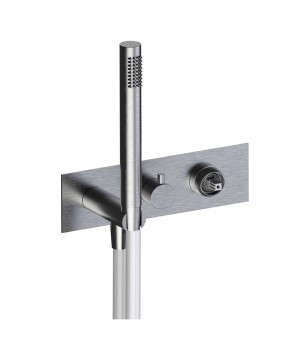 Fratelli Frattini 69529SV2 parte esterna visibile monocomando incasso con deviatore a dischi ceramici 2 vie con doccia fissa a riposo serie PEPE XLS 316