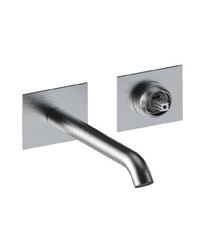 Fratelli Frattini 69547BS parte esterna visibile batteria lavabo a parete senza scarico serie PEPE XLS 316