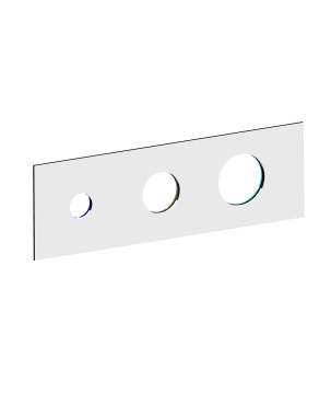 Fratelli Frattini R19062 piastra in ottone per incasso 2 vie