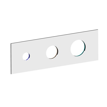 Fratelli Frattini R19062 piastra in ottone per incasso 2 vie