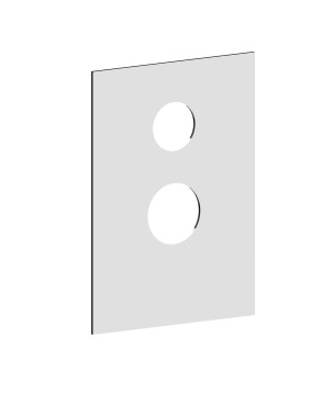 Fratelli Frattini R19075 piastra in ottone per incasso 2 vie