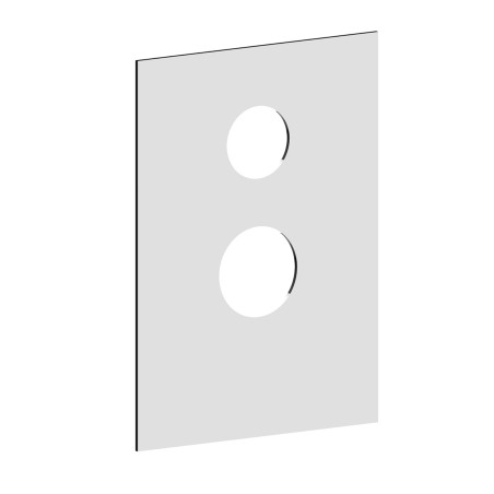 Fratelli Frattini R19075 piastra in ottone per incasso 2 vie