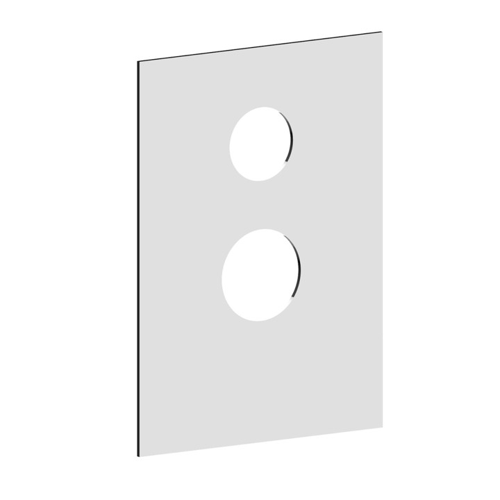 Fratelli Frattini R19075 piastra in ottone per incasso 2 vie