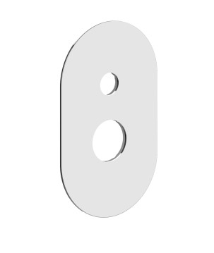 Fratelli Frattini R19086 piastra in ottone per incasso doccia con deviatore