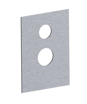 Fratelli Frattini R19105 piastra in acciaio inox per incasso 2 vie