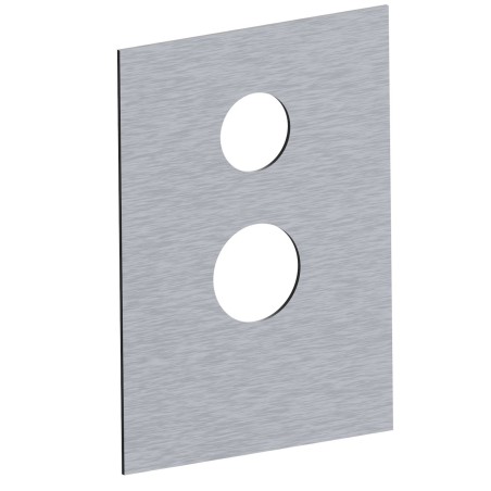 Fratelli Frattini R19105 piastra in acciaio inox per incasso 2 vie