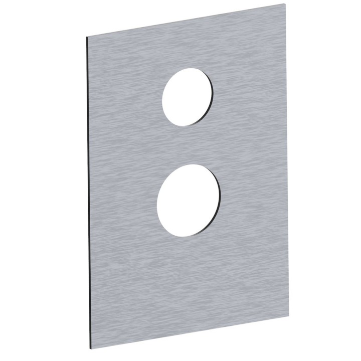 Fratelli Frattini R19105 piastra in acciaio inox per incasso 2 vie