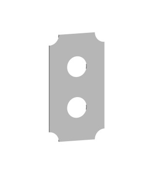 Fratelli Frattini R19137 piastra per termostatico incasso 2/3 vie in ottone