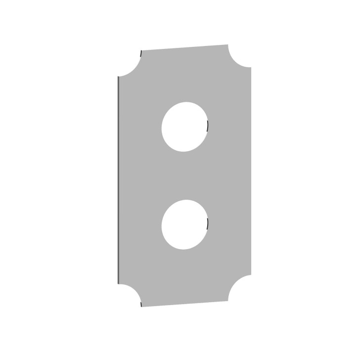 Fratelli Frattini R19137 piastra per termostatico incasso 2/3 vie in ottone