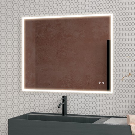 Oceano RLT5070F specchio rettangolare 50x70 cm con illuminazione frontale linea ETEREA