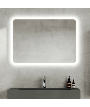Oceano SPR203 specchio rettangolare 100x70 cm con illuminazione frontale linea PHYSIS