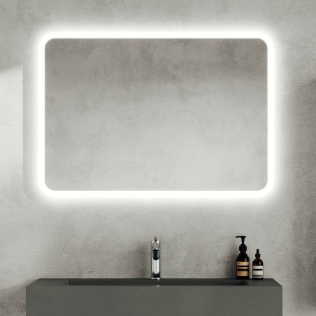 Oceano SPR203 specchio rettangolare 100x70 cm con illuminazione frontale linea PHYSIS