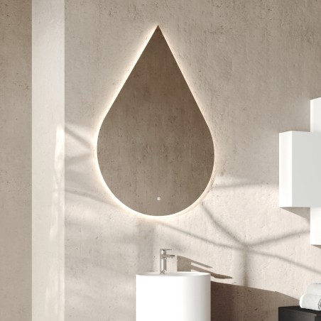 Oceano SPR210 specchio goccia 80x120 cm retroilluminato linea PHYSIS