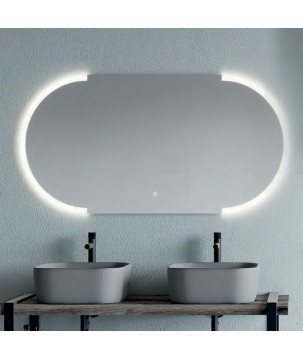 Oceano SPR222 specchio ovale 120x60 cm retroilluminato linea PHYSIS