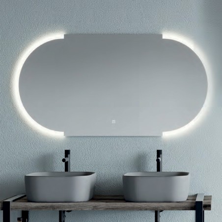 Oceano SPR222 specchio ovale 120x60 cm retroilluminato linea PHYSIS