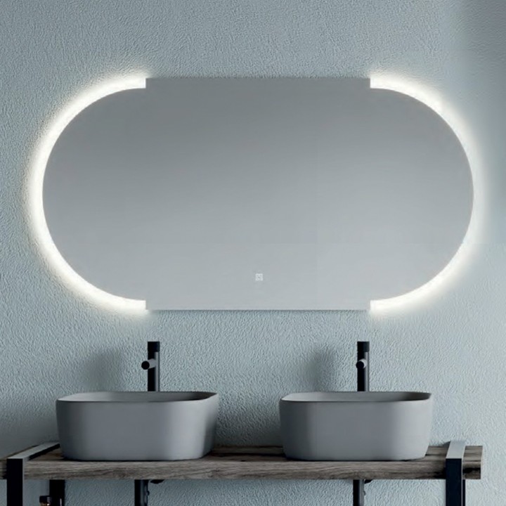 Oceano SPR222 specchio ovale 120x60 cm retroilluminato linea PHYSIS