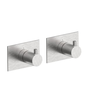 Fratelli Frattini 69021 coppia rubinetti arresto incasso diritti 1/2" acciaio inox serie PEPE XL 316