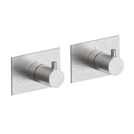 Fratelli Frattini 69021 coppia rubinetti arresto incasso diritti 1/2" acciaio inox serie PEPE XL 316