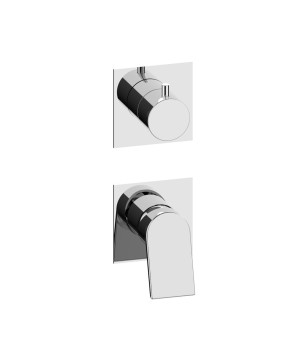 Fratelli Frattini 74563V3 parte esterna visibile monocomando incasso deviatore a dischi ceramici 3 vie piastre in ottone serie GINTONIC