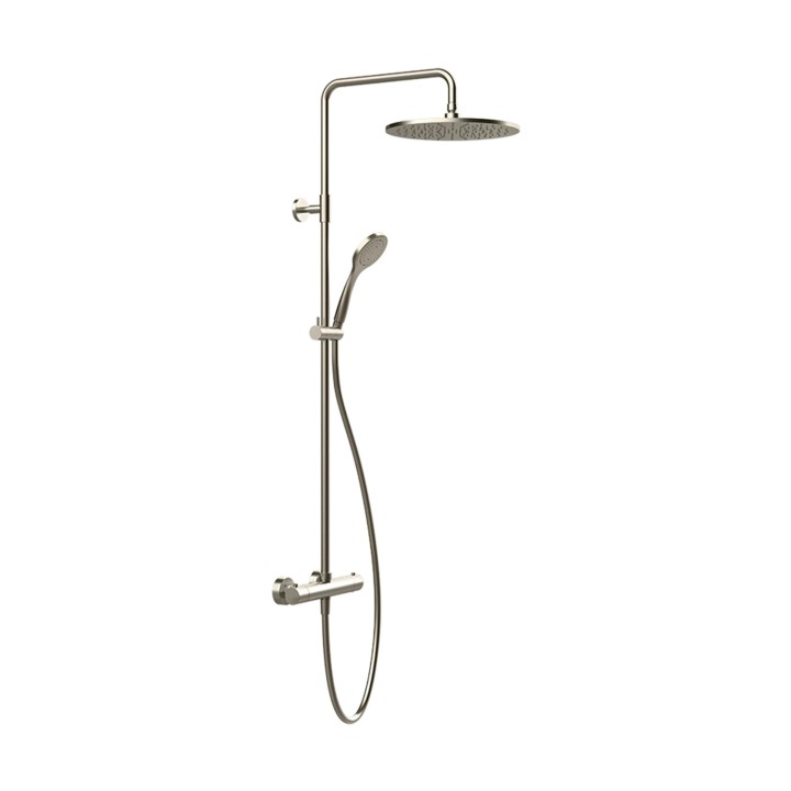 Gessi 35183 miscelatore termostatico a parete con soffione e doccetta anticalcare linea EMPORIO SHOWER Gessi 35183 miscelatore termostatico a parete con soffione e doccetta anticalcare linea EMPORIO SHOWER
