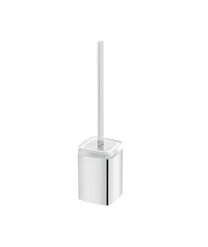 Gedy A033 scopino da parete con ciuffo in setole nero e tazza interna estraibile serie ELBA