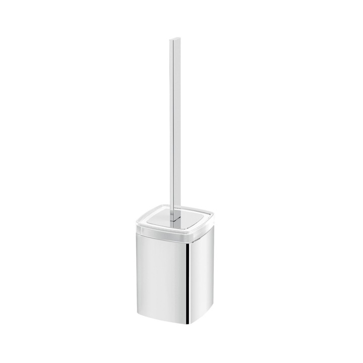 Gedy A033 scopino da parete con ciuffo in setole nero e tazza interna estraibile serie ELBA