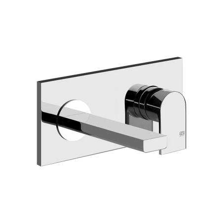 Gessi 44893 parte esterna miscelatore lavabo a parete bocca corta senza scarico linea EMPORIO VIA MANZONI